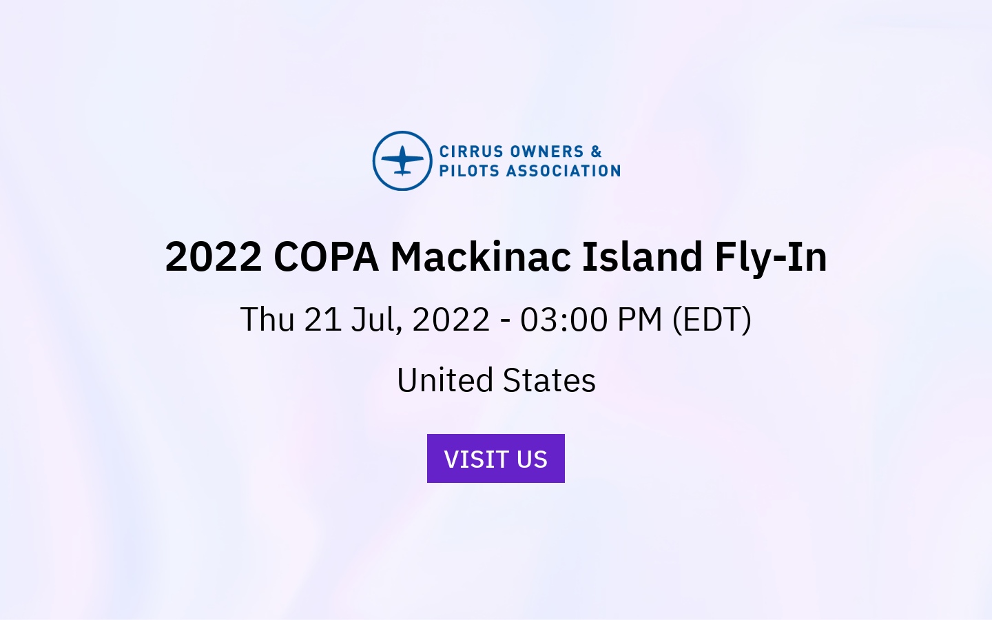 2022 COPA Mackinac Island FlyIn